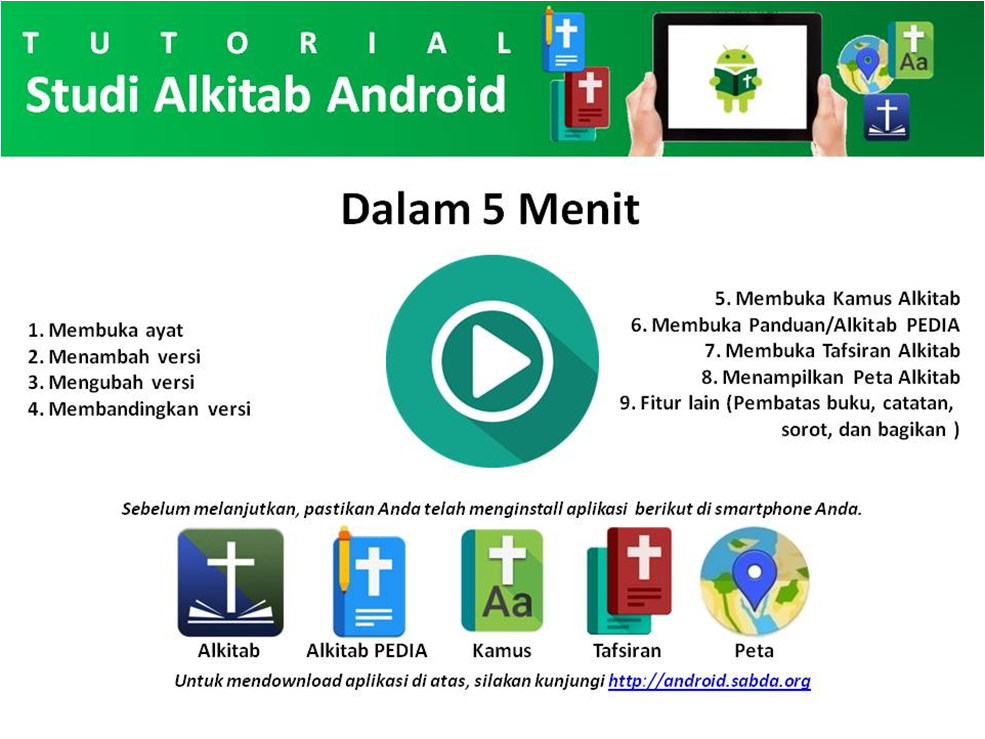 Ulasan Video Tutorial Pendalaman Alkitab dengan Aplikasi Alkitab SABDA Android 